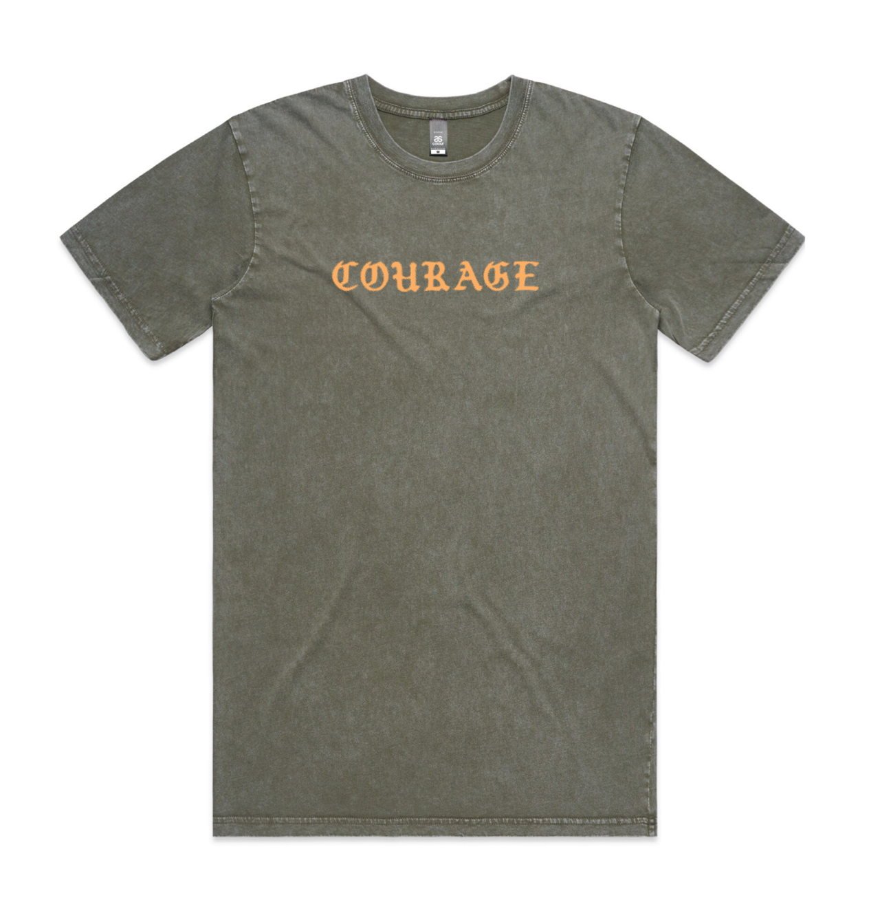 Courage Lion Tee - Moss Stone