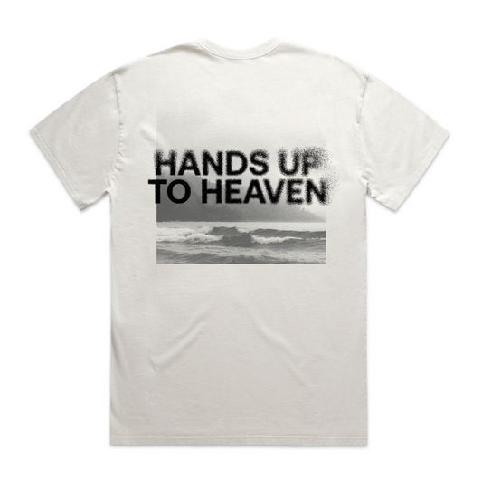 Hands Up To Heaven Tee - Faded Bone