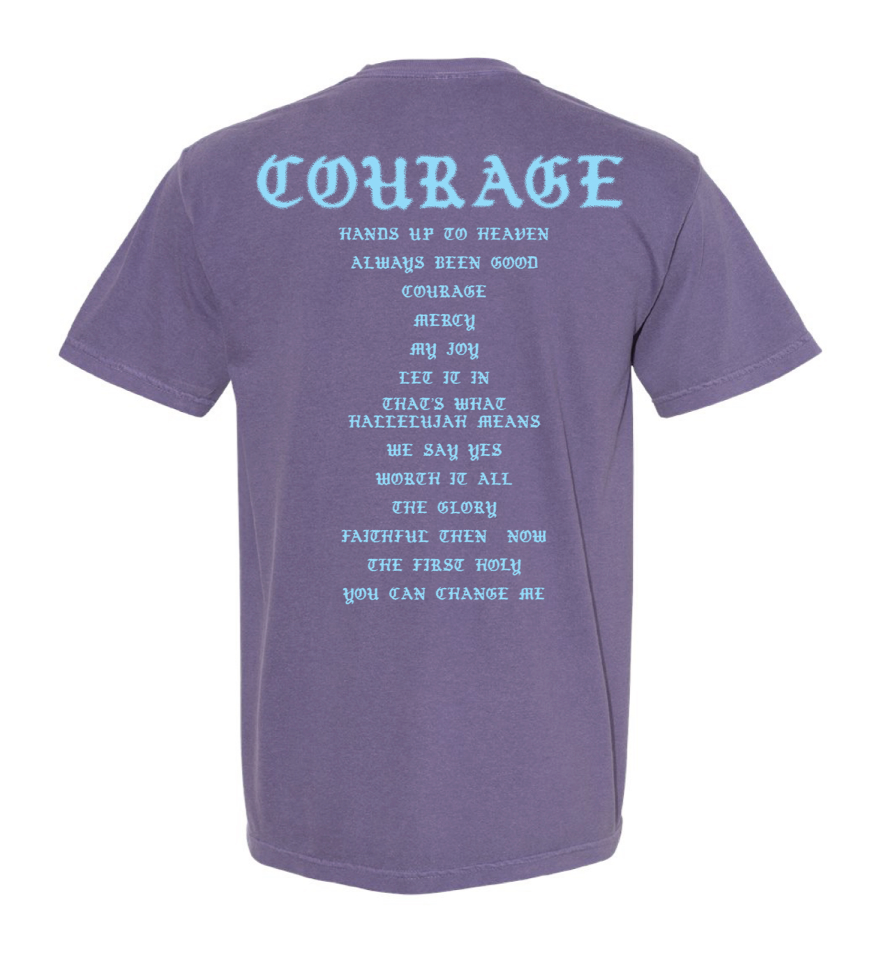 Courage Track List Tee - Grape