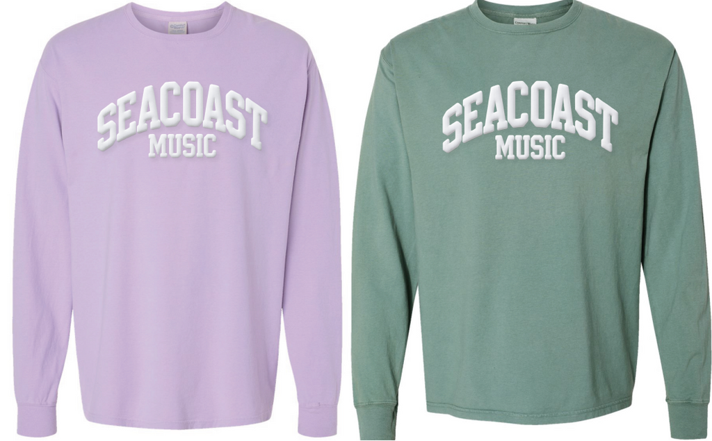 Seacoast Music Collegiate Long Sleeve T w/ Puff Ink