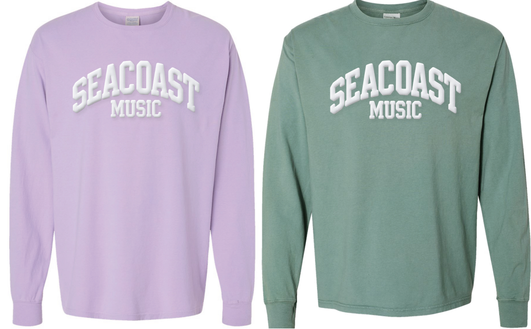 Seacoast Music Collegiate Long Sleeve T w/ Puff Ink