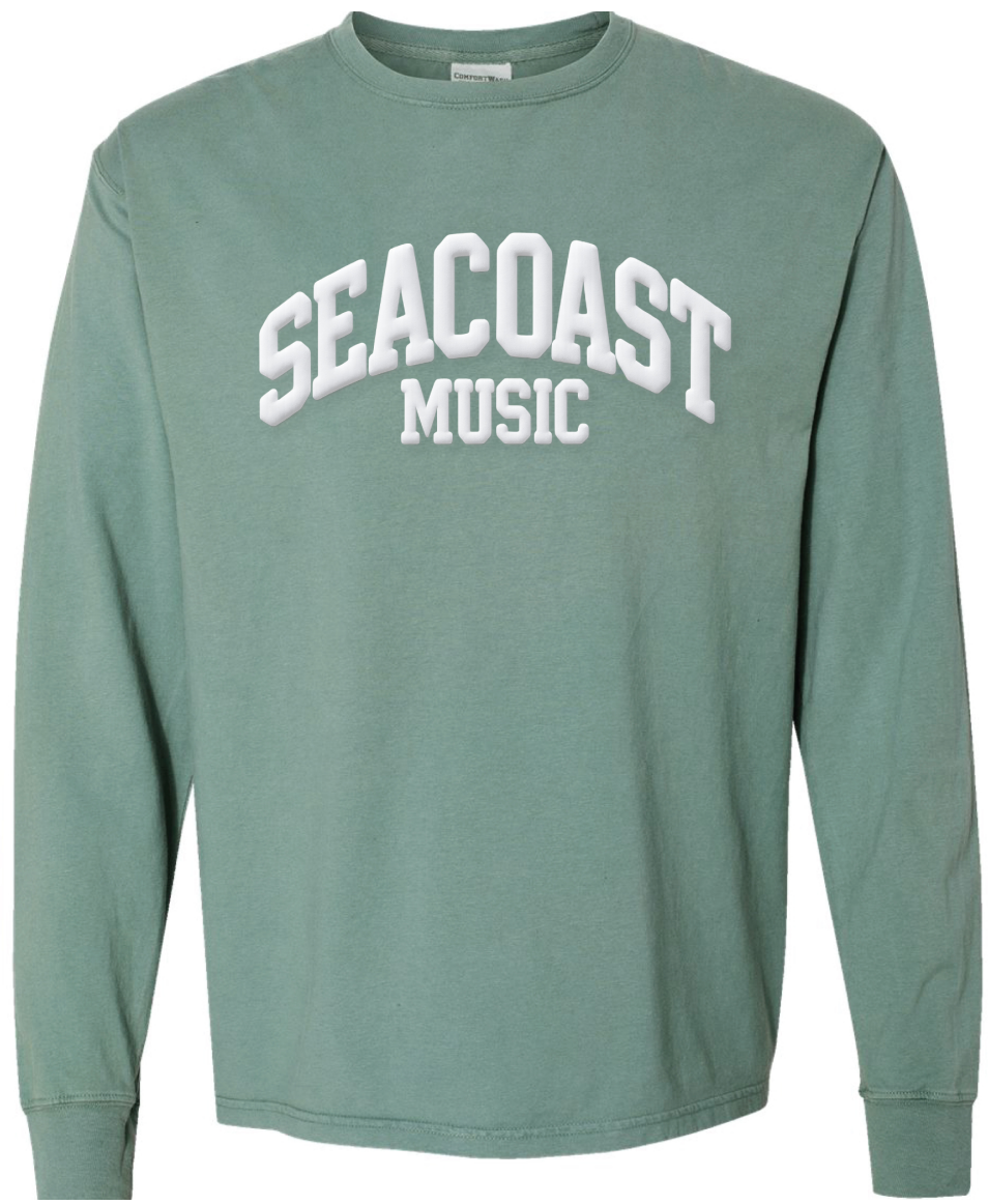 Seacoast Music Collegiate Long Sleeve T w/ Puff Ink