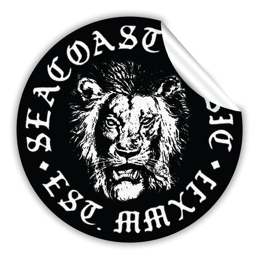 Circle Lion Vinyl Sticker - Black